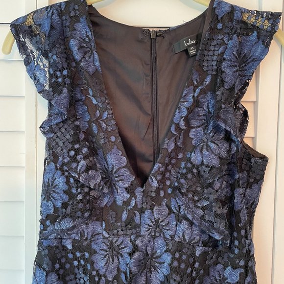 Lulu's Navy Blue Lace Ruffled Tiered Sleeveless Maxi Dress - Picture 5 of 8